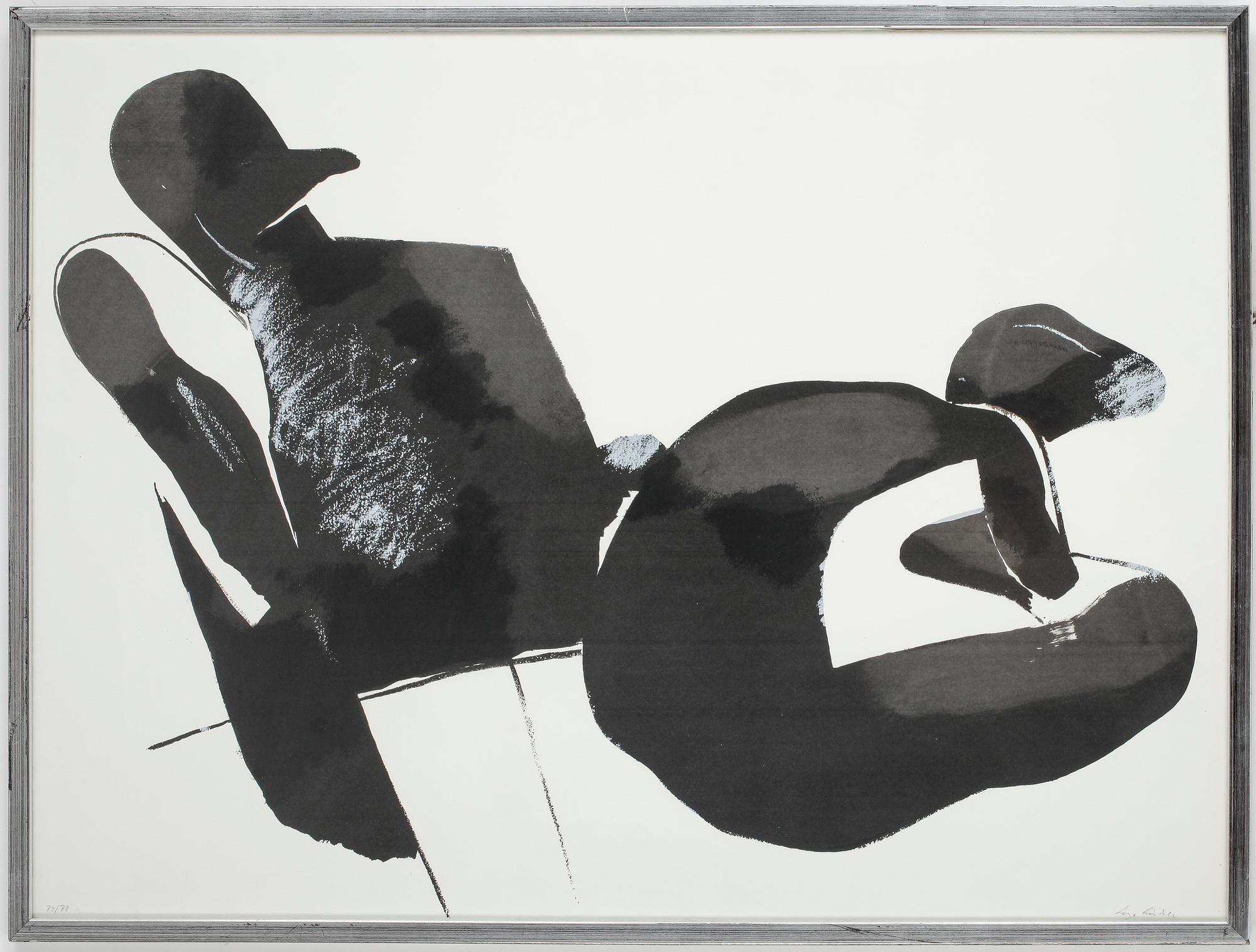 LAGE LINDELL, färgseriegrafier, triptyk, signerade samt numrerade 1/52, 90/92, 73/78. 1967.