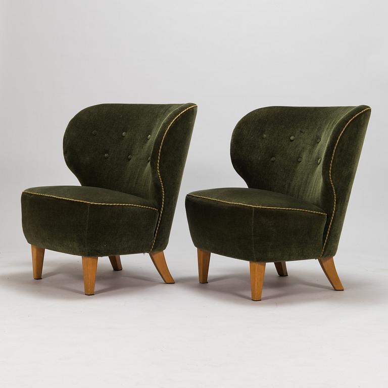 Fåtöljer, ett par, 1950-tal.