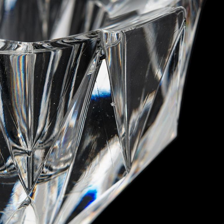 Aimo Okkolin, skål, "Näckros", signerad Aimo Okkolin, Riihimäen Lasi Oy.