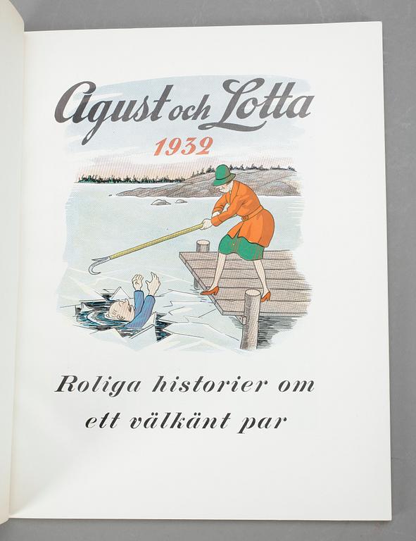 SERIEALBUM, 2st, "August & Lotta" coh "Kronblom", Elov Persson, 1932 resp 1941.