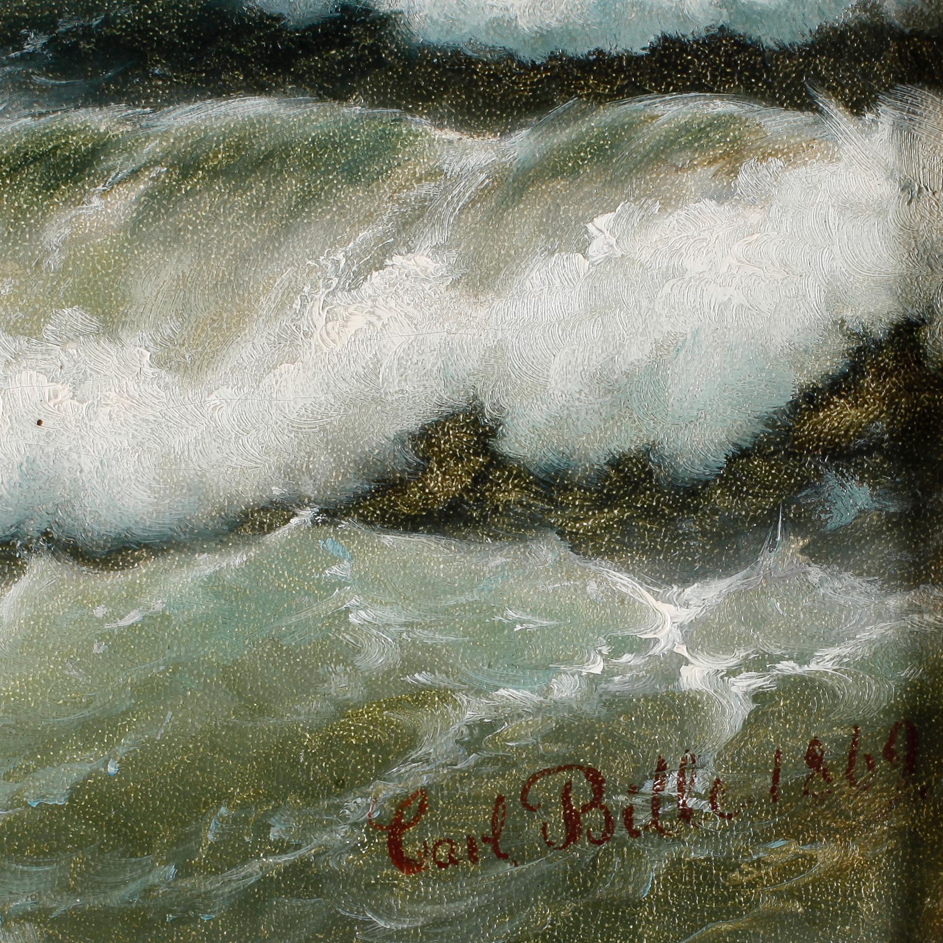 CARL LUDWIG BILLE, olja på duk, sign och dat 1869.