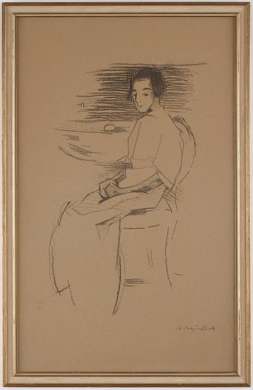 Helene Schjerfbeck, "Kostymbild" (Bagarens dotter/Kvinna i vitt).