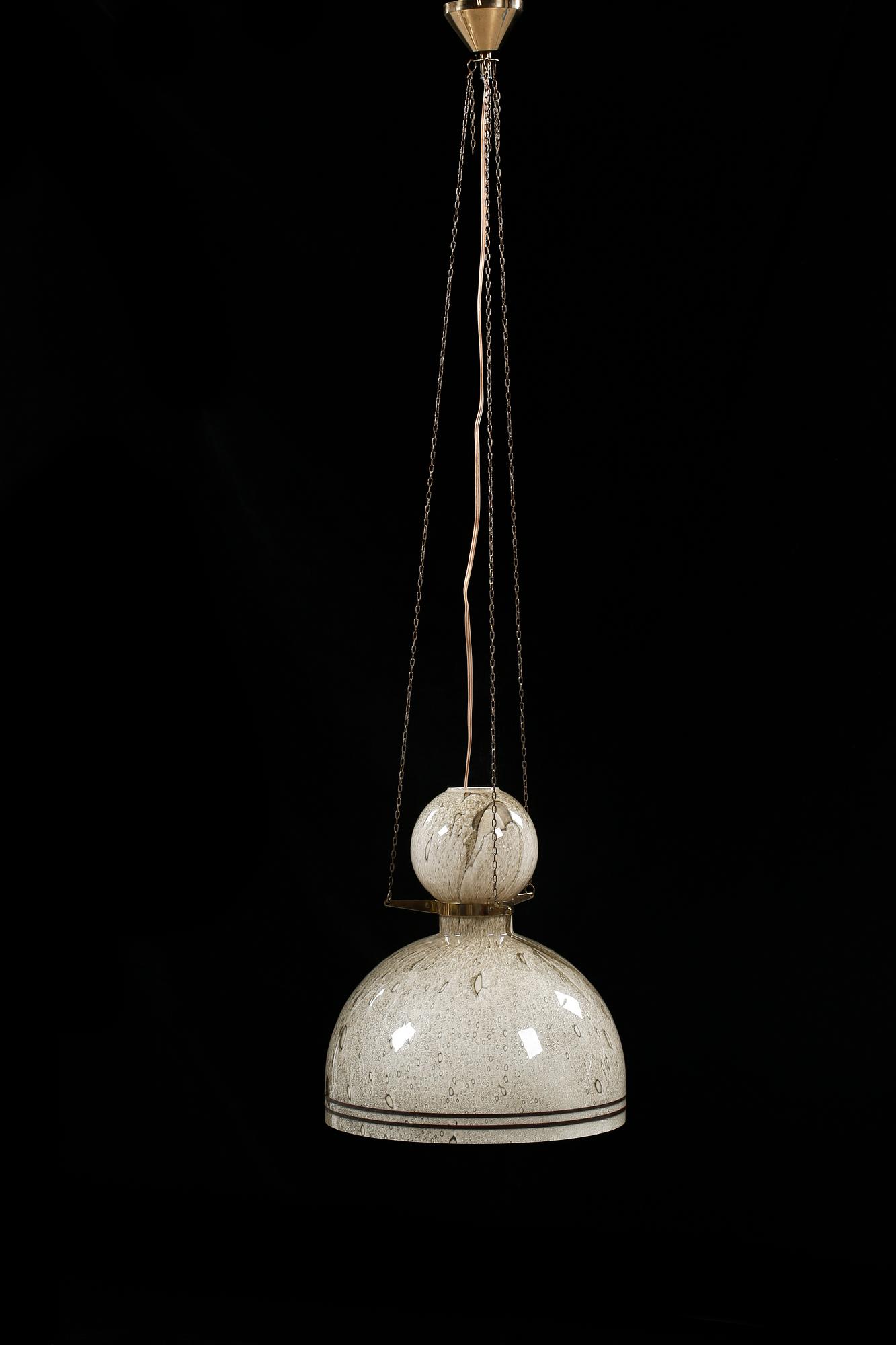 A ceiling lamp from Flygsfors, second half of the 20th century. Height excl. chains ca 38 cm.