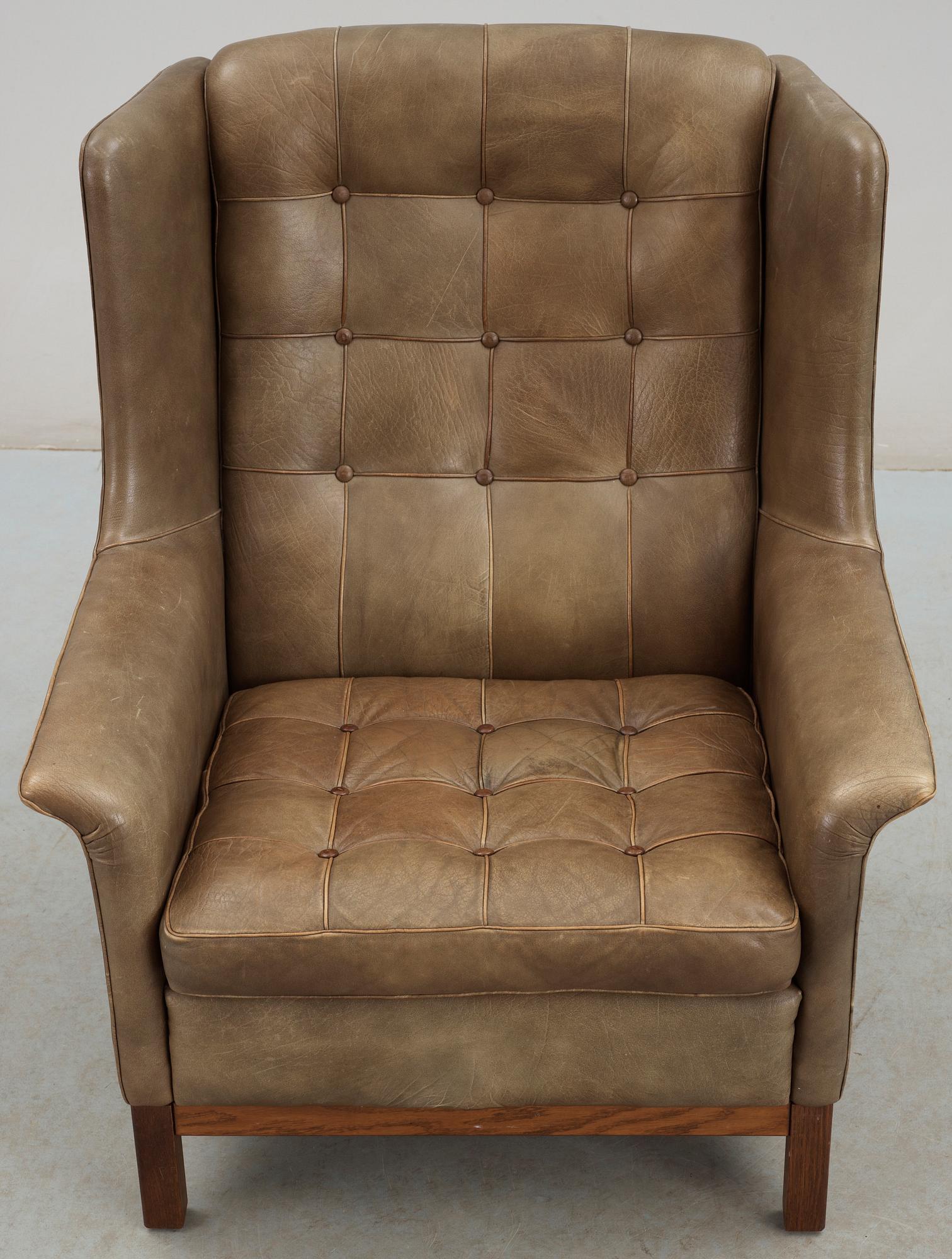 FÅTÖLJ, Arne Norell, Norell möbler Aneby. 1900-talets slut.