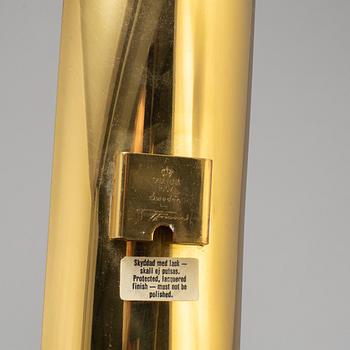 A set of four 'Reflex' brass wall scones by Pierre Forsell, Skultuna.