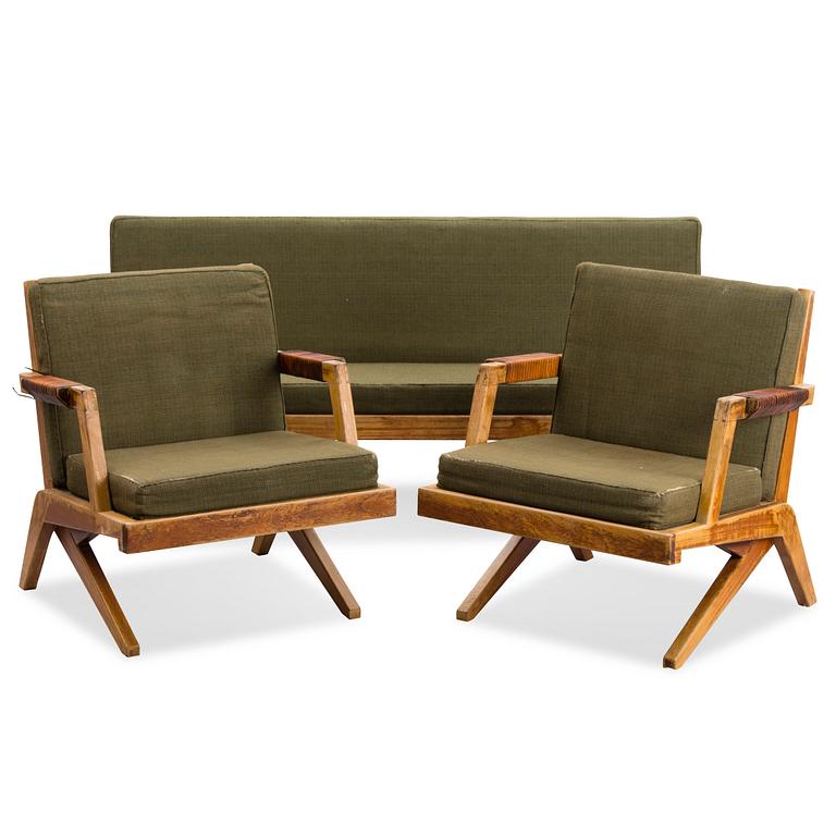 Olavi Hänninen, A 3-piece 1960s 'Bumerang' sofa suite for HMN Huonekalu Mikko Nupponen, Lahti, Finland.