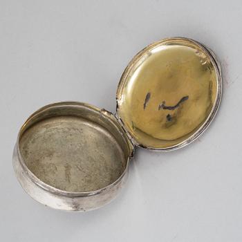 SNUSDOSA, silver, rokoko, 1700-talets andra hälft.