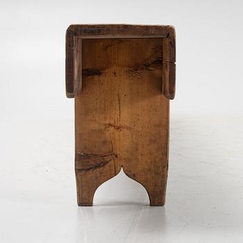 A pinewood bench 18th Century.
