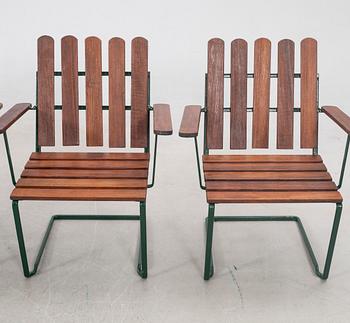Arthur Lindqvist, Armchairs, 4 pcs, model A2, Grythyttan, 20th century.