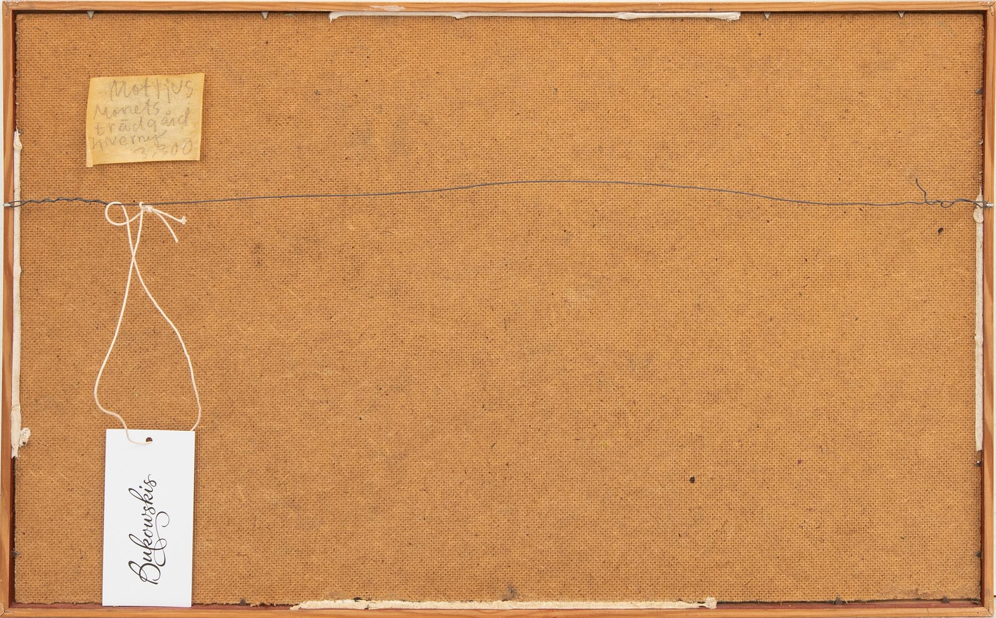 Gerhard Nordström, "Motljus Monets trädgård".