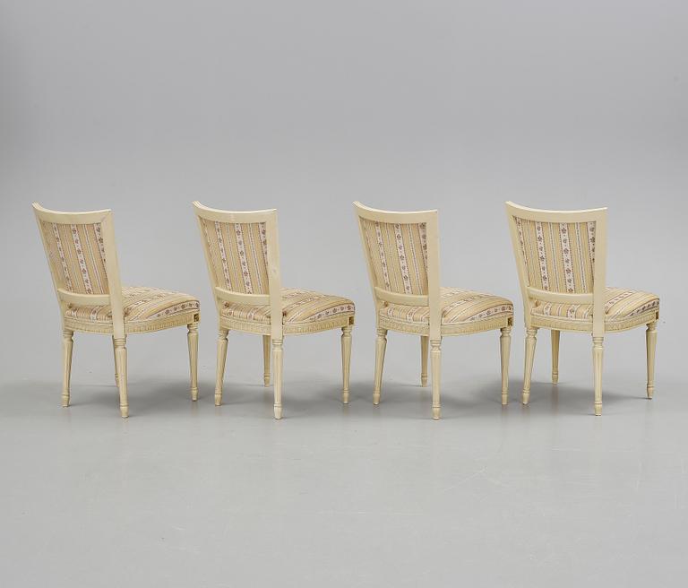 STOLAR, 4st, gustaviansk stil, 1900-tal.