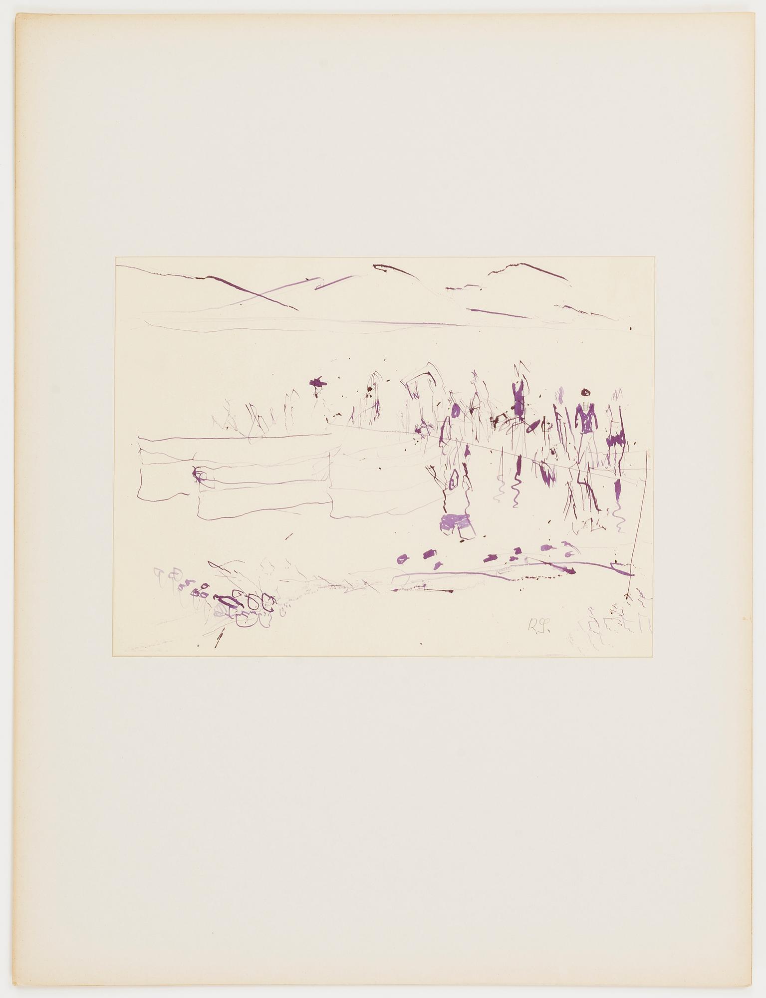 Ragnar Sandberg, ink drawings, 4, signed RS.