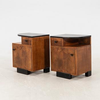 Pair of Art Deco bedside tables, early 20th century.