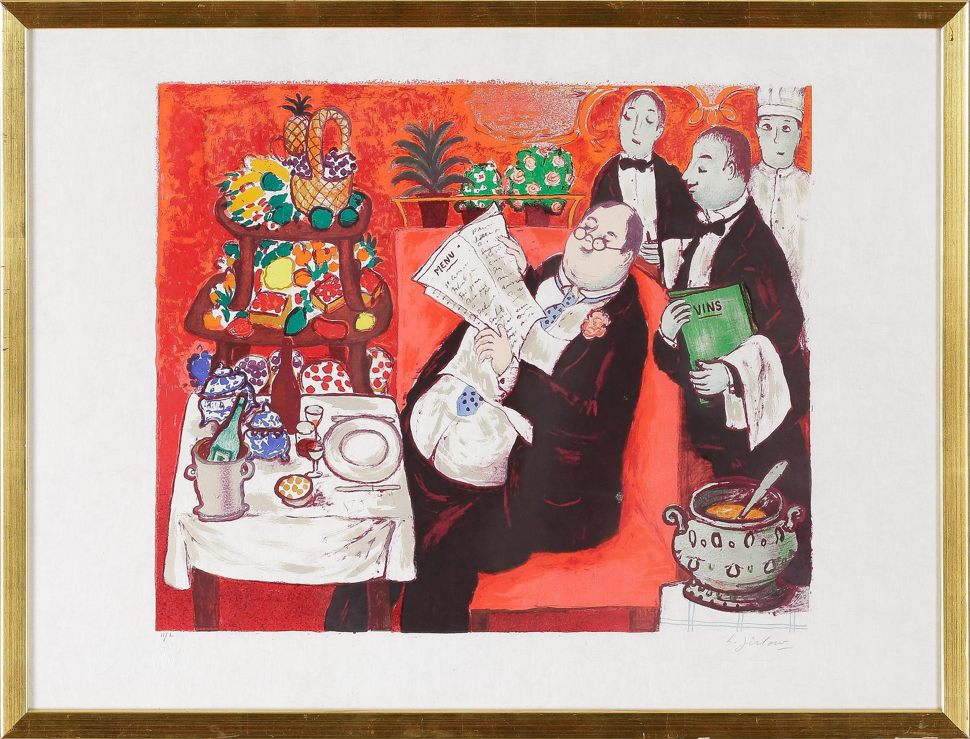 LENNART JIRLOW, färglitografi, sign o numr II/L.