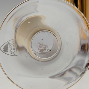 A set of six "Nobel" wine glasses design Gunnar Cyrén for Orrefors.