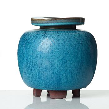 Wilhelm Kåge, a 'Farsta' stoneware jar, Gustavsberg studio 1957.