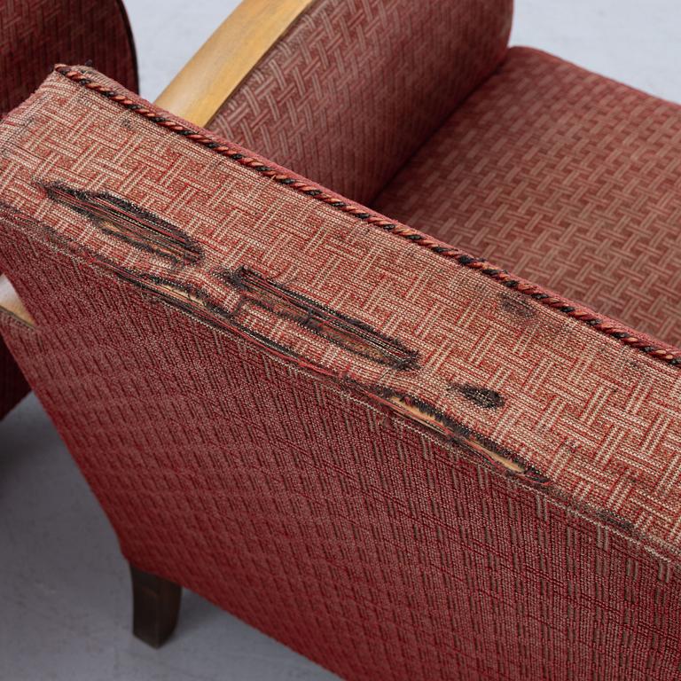 Fåtöljer, ett par, Art Deco, 1930-tal.