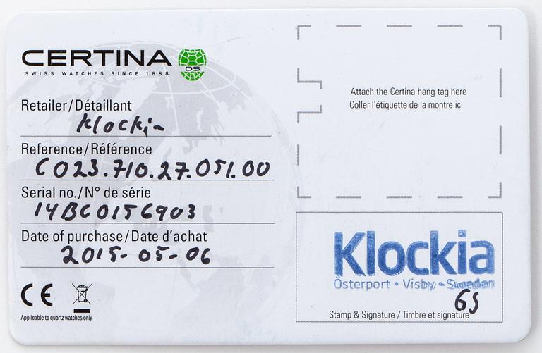 CERTINA, DS Eagle, Precidrive, wristwatch, 44,5 mm,