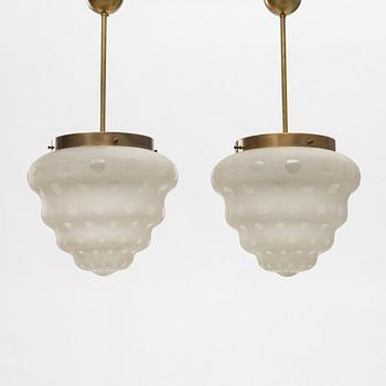 Ceiling lamps, a pair, Swedish Modern, mid-20th century.