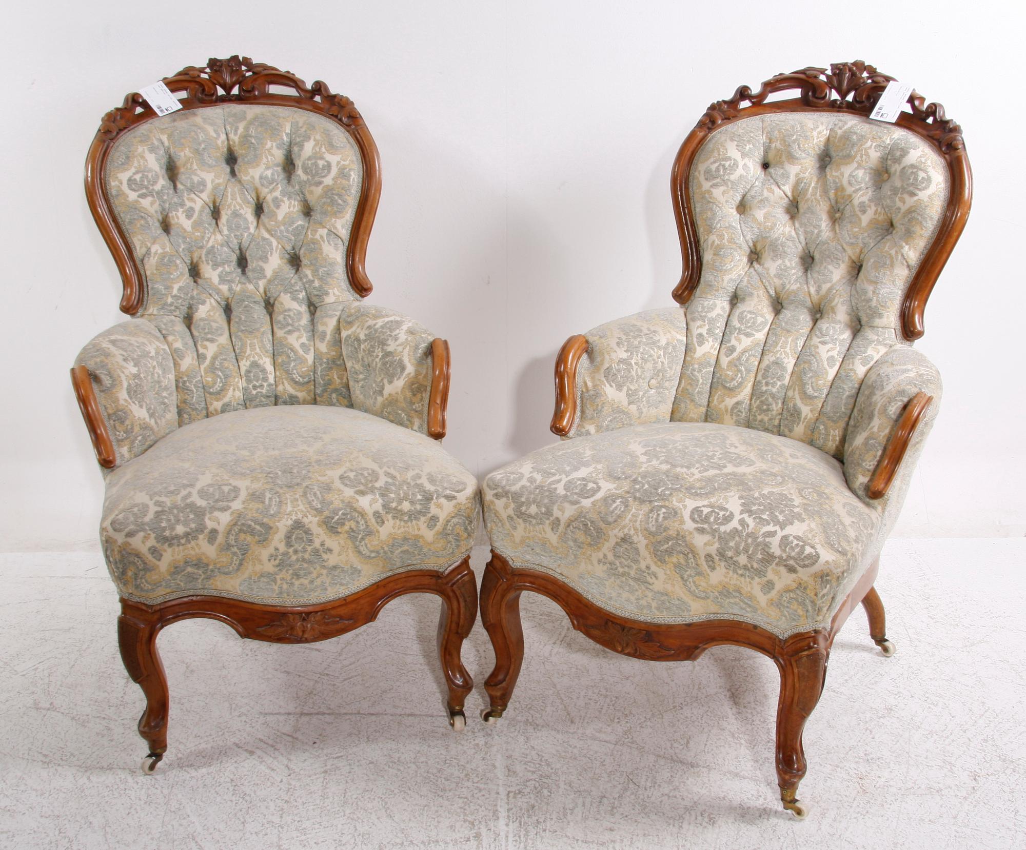 STOLAR, ett par, nyrokoko, sent 1800-tal.