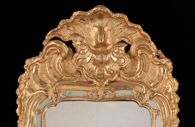 A Swedish Rococo 18th century mirror.