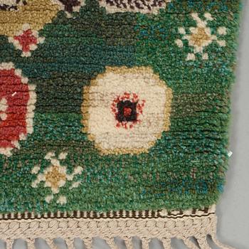 Barbro Nilsson, A CARPET, "Gröna rabatten", knotted pile, ca 329,5 x 229,5  cm, signed AB MMF BN.
