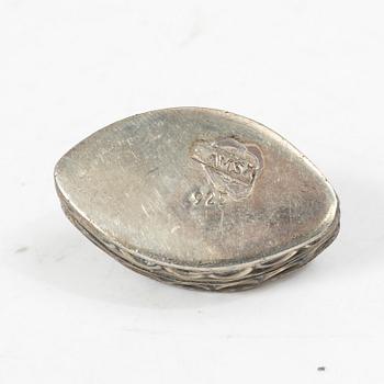 Boxes, 10 pcs, silver, with stones, 20th century.