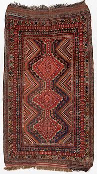 Carpet, qashqai, approx. 230 x 130 cm, antique.