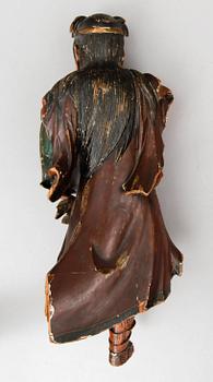 FIGUR, målat trä, sannolikt Japan, 1800-/1900-tal.