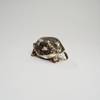 MIKAEL SCHILKIN, CERAMIC SCULPTURE. Turtle. Signed. Schilkin. Arabia, 1930/40s.