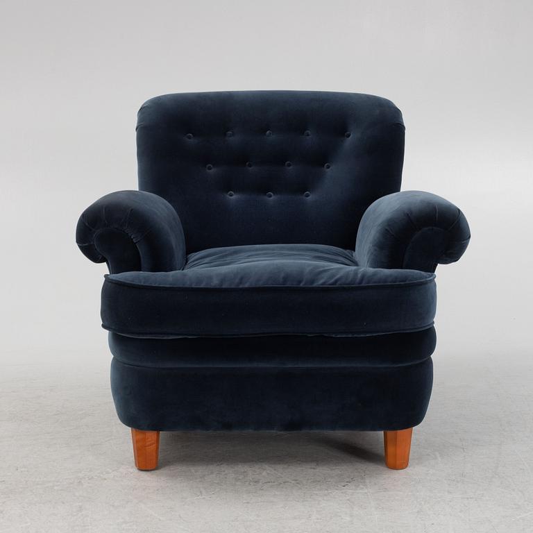 Josef Frank, a model 568 armchair, Firma Svenskt Tenn, Sweden.