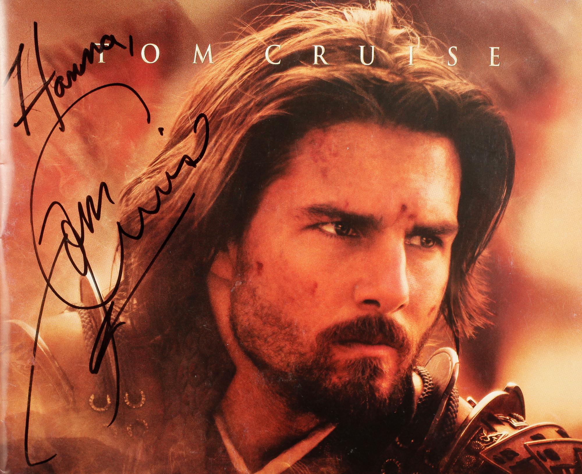 TOM CRUISE f. 1962, autograf på broschyr, Siste samurajen, 2003.