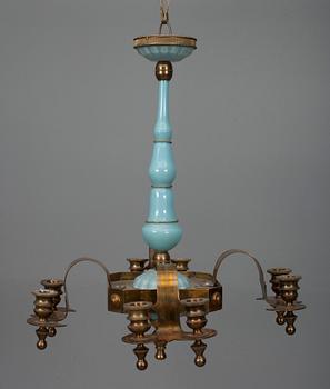 LJUSKRONA, mässing/glas, Ryssland 1800-talets slut. H 53.