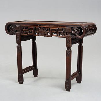 A hardwood altar table, early 20th Century.