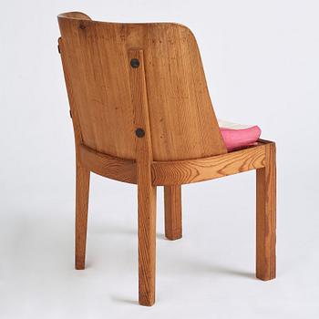 Axel Einar Hjorth, a stained pine "Lovö" chair, Nordiska Kompaniet, Sweden 1930s.