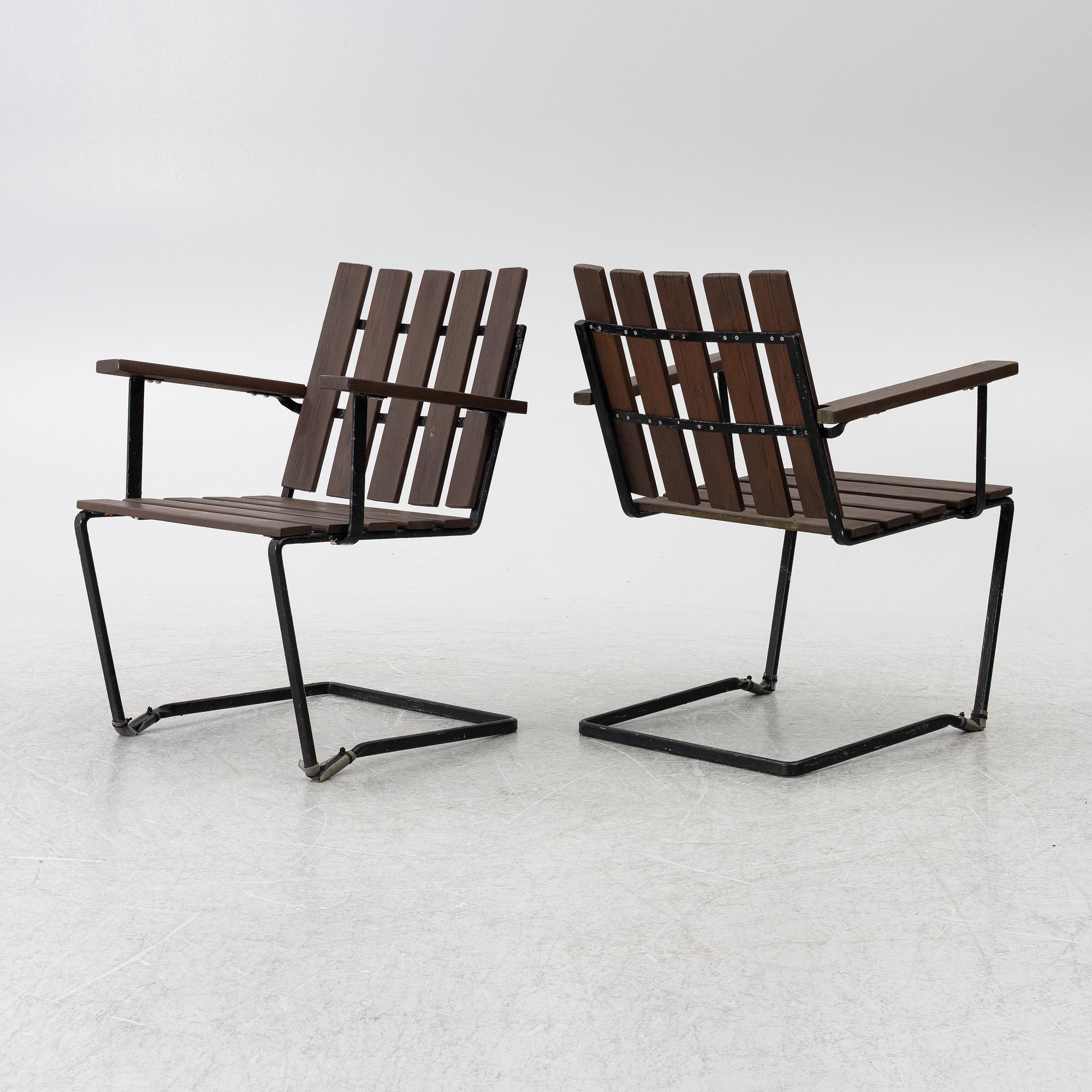 A five-piece garden suite, Grythyttan, mid-20th Century.