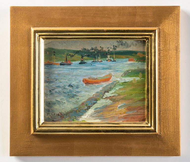 Helmer Osslund, River landscape from Rhine.