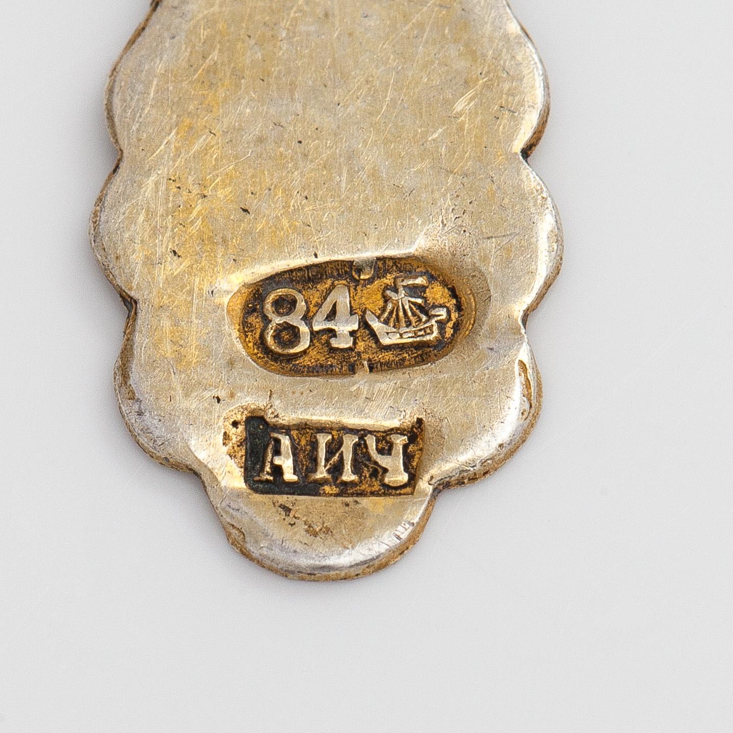 Pendants / crosses, 4 pcs, silver, enamel, Russia.