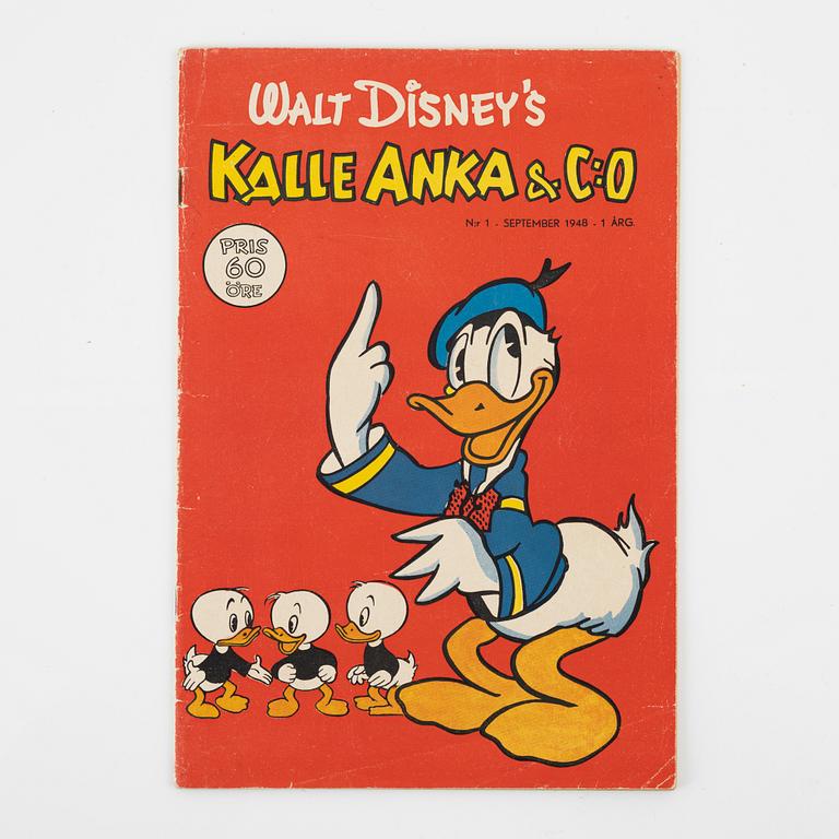 Serietidning, Kalle Anka & Co, nr 1, 1948.