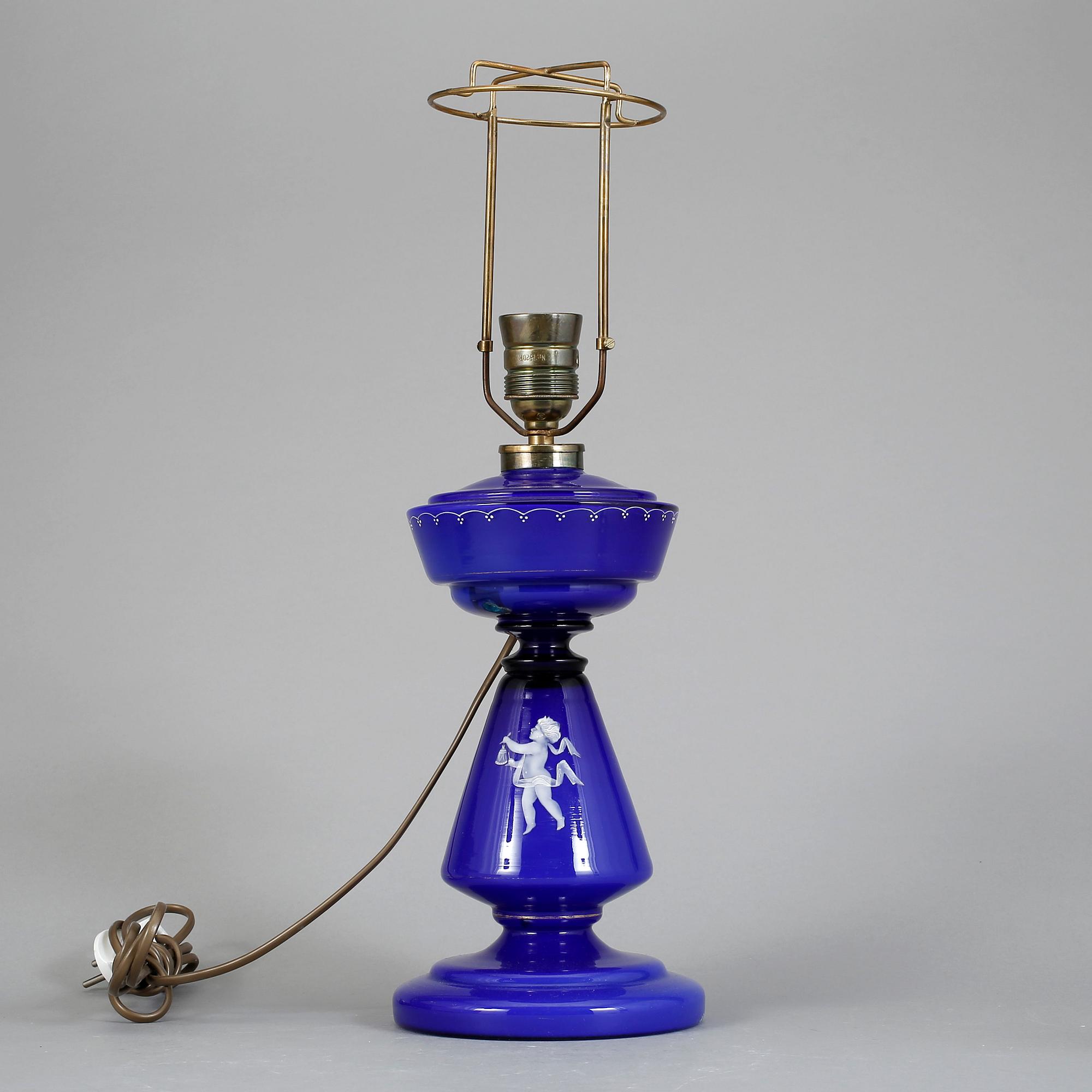BORDSLAMPA, glas. 1900-talets början.