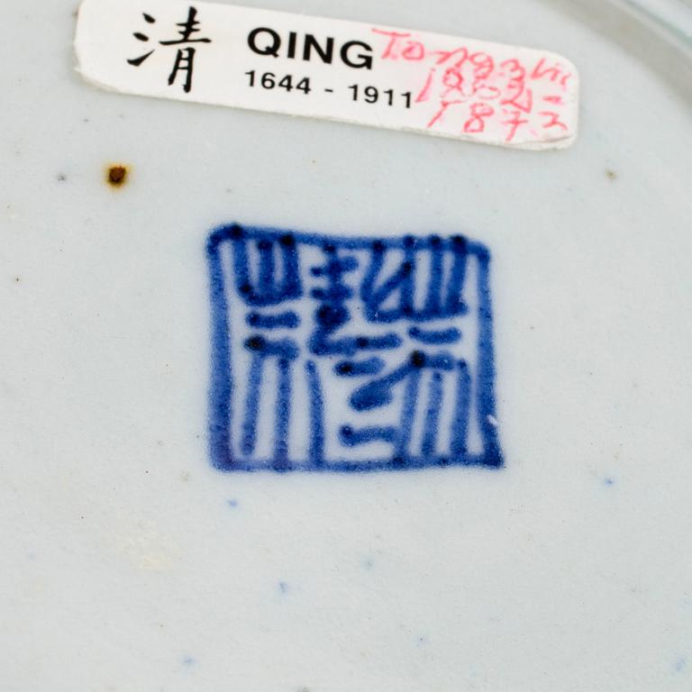 SKÅL OCH FAT, 4 st, Kina och Holland 1700- och 1800-talets slut.
