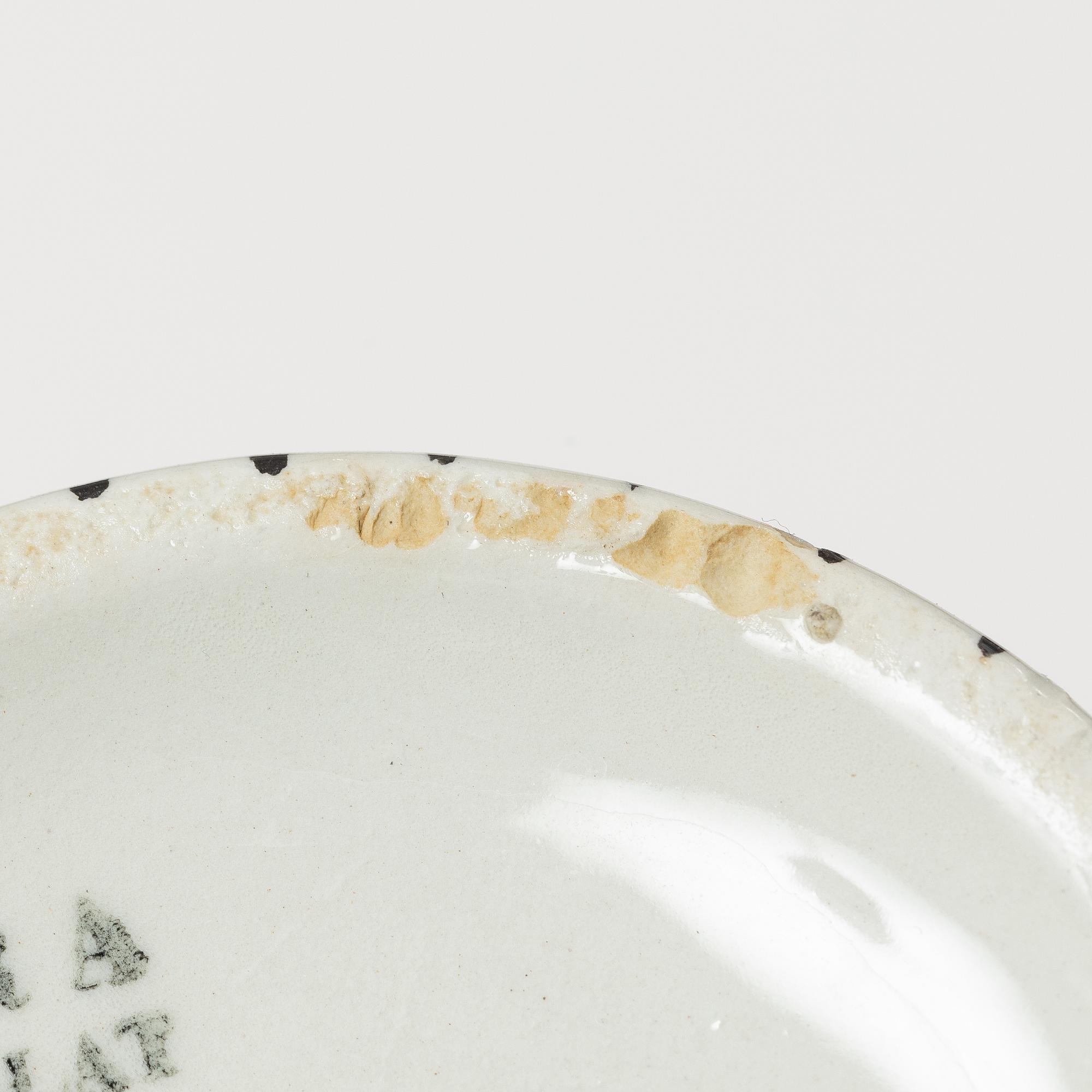 Eugen Trost, tea cups with saucers, 7 pieces, stoneware, "Zebra", Gefle, 1950s.