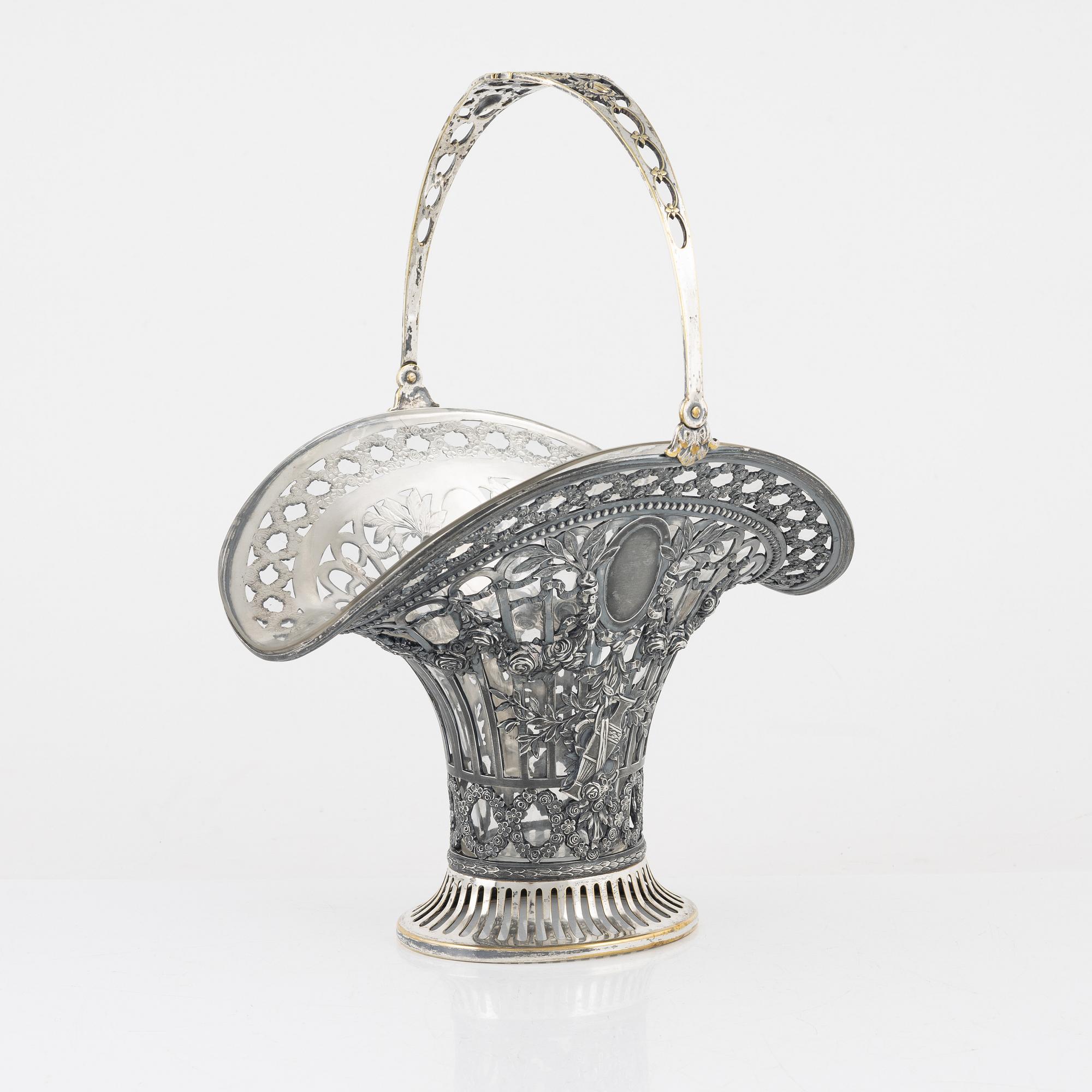 WMF, basket, new silver, first half of the 20th century.