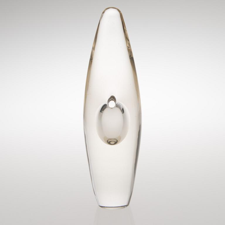 TIMO SARPANEVA, GLASSKULPTUR. Orkidé. Signerad Timo Sarpaneva Iittala -3568.