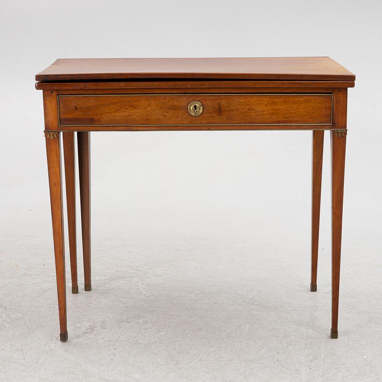A late Gustavian games table, circa 1800.