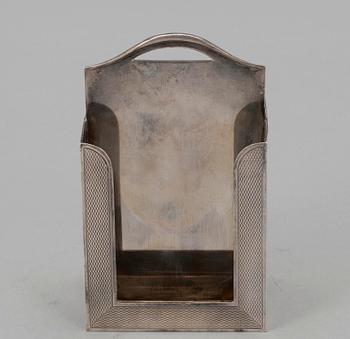 STÄLLNING för SPELKORT, silver 925, Hermès, Paris, 1900-tal. Vikt 208 g.