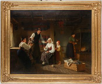 GESKEL SALOMAN. Olja på duk. Signerad och daterad 1867.