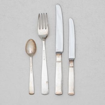 Jacob Ängman, Silver cutlery parts, "Rosenholm", GAB, including Stockholm 1967 (31 pieces).