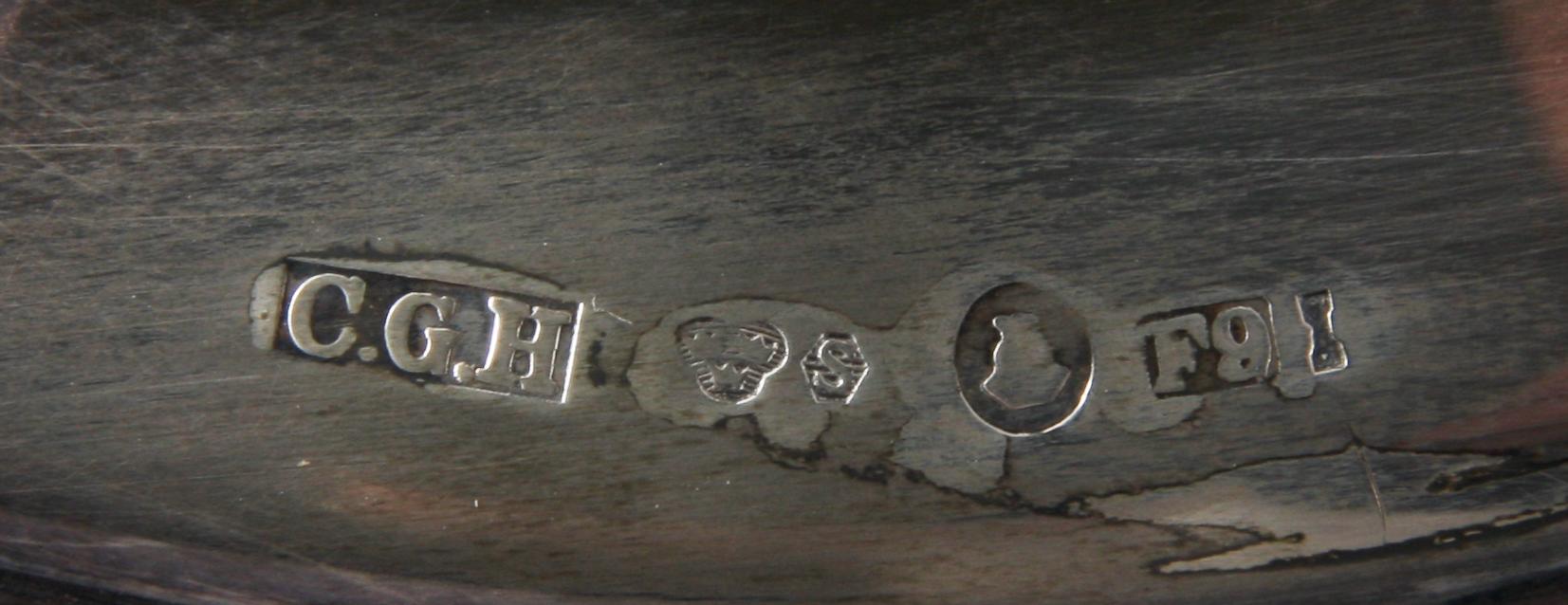 LJUSSTAKAR, ett par. Silver, C.G Hallberg 1956.