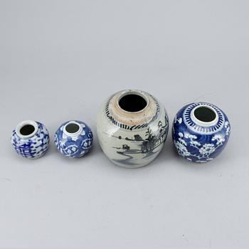 BOJANER, 4 st, porslin, Kina, 1800-1900-tal.